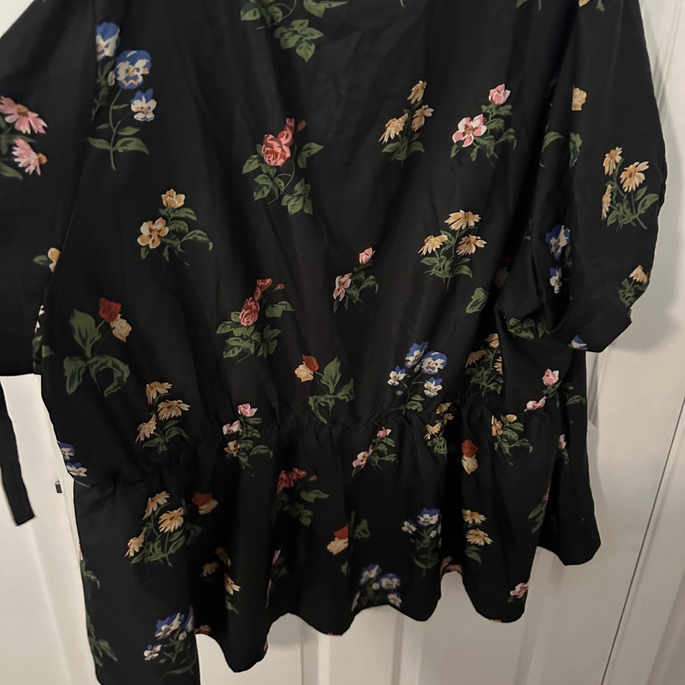 BloomChic Black Dress with Floral Accents - Picture 6 of 6